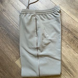 Athleta never worn jogger style luxe pants with delicate satin side trim size 8